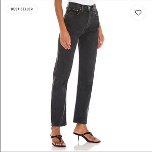 Agolde 90s pinch waist jeans in black tea